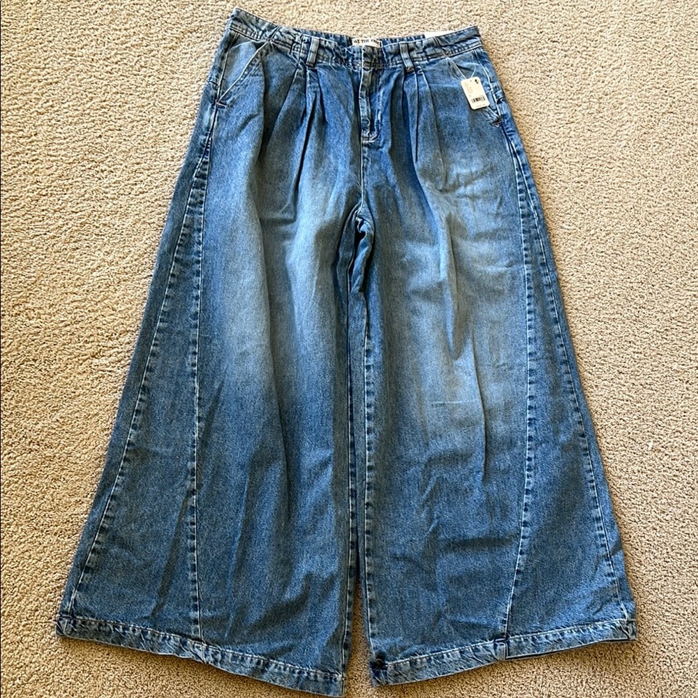 Wide-Leg Denim Jeans